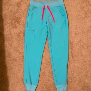 FIGS Neon Blue Zamora Joggers XS